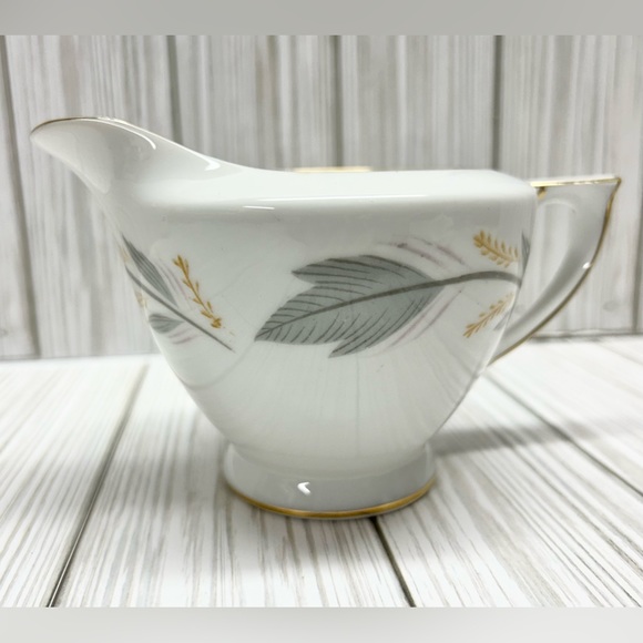 Mikado China Creamer September Pattern White Gold Rim - Picture 1 of 6